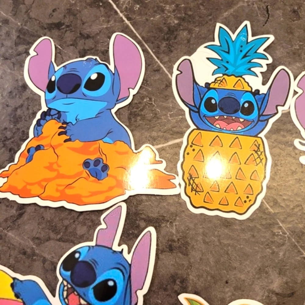 Colorful Stitch Cake And Cupcakes Toppers